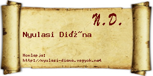 Nyulasi Diána névjegykártya